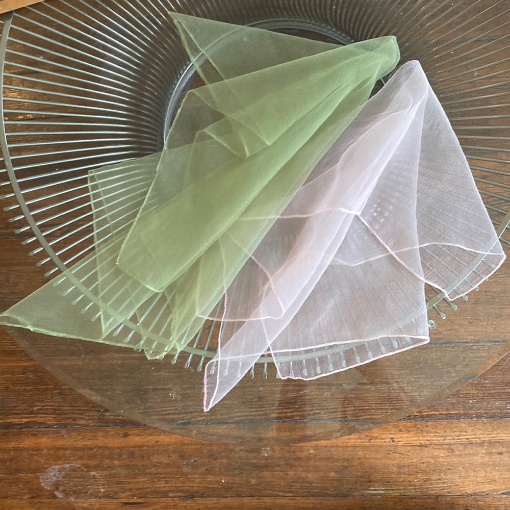 Bundle of two vintage chiffon scarves